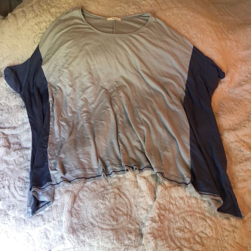 Blue poncho shirt